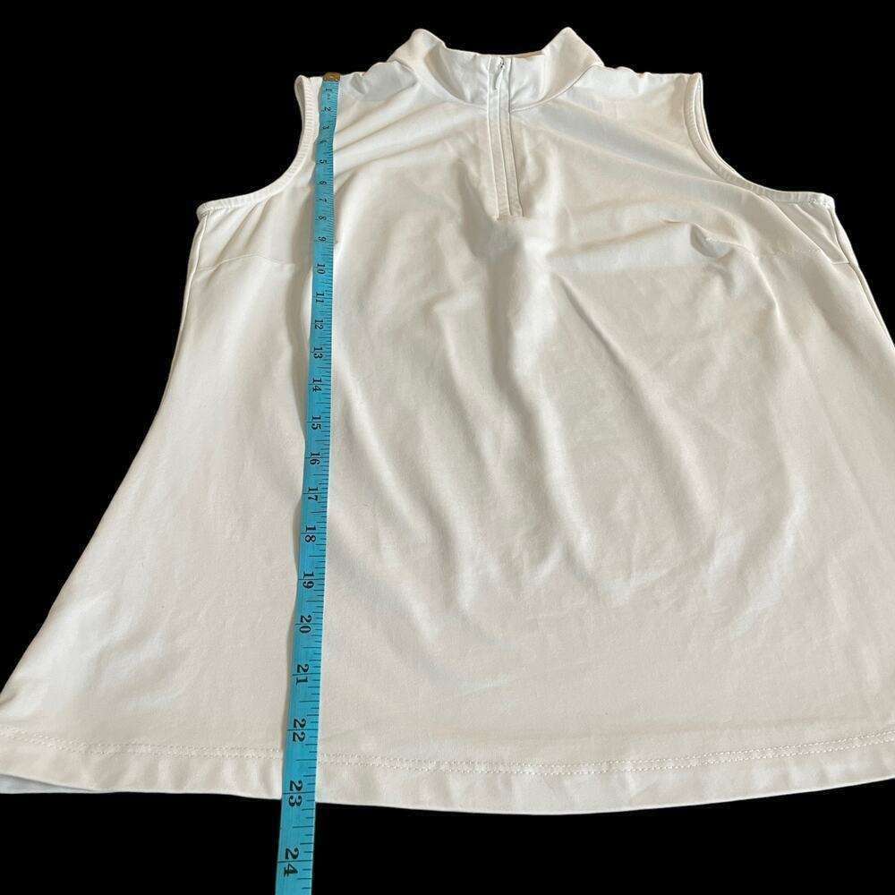 J. McLaughlin Bedford  White 1/4 Zip Sleeveless Tennis/Golf Top -Size Small - Picture 9 of 15